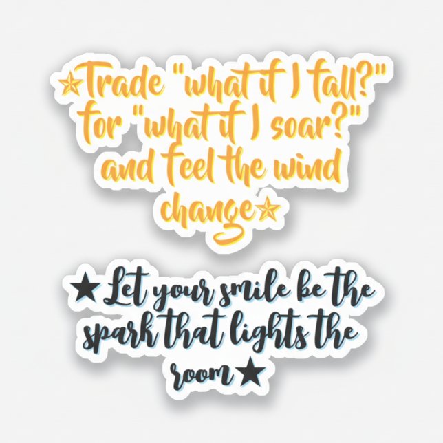 Tägliche Inspirationszitate | Positive Motivation Aufkleber (Daily mindset motivational quotes for success stickers)