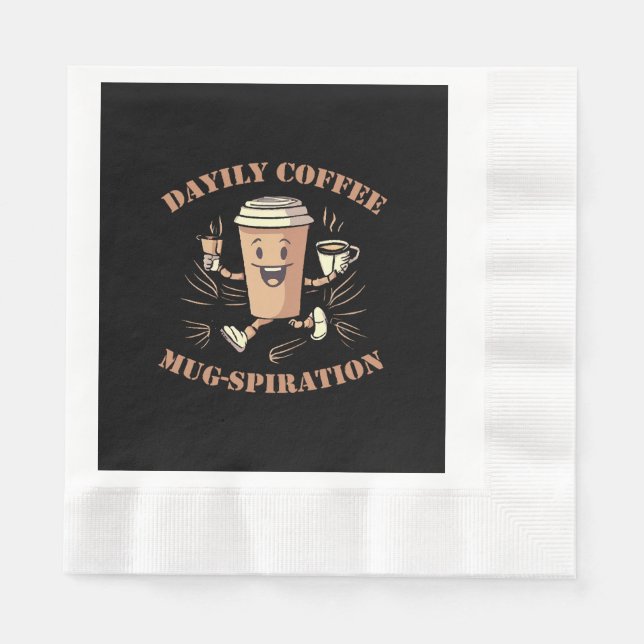 tägliche Kaffeemugspiration Serviette (Vorderseite)