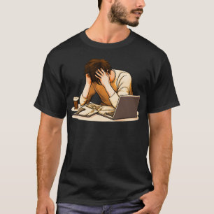 Tägliche Lebenserschöpfung Digitale Überlastung Gr T-Shirt