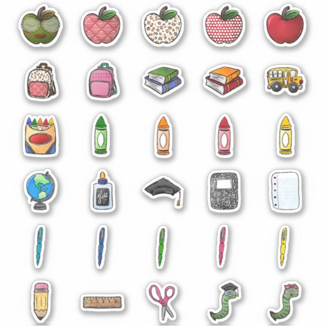 Tägliche Lehrerschule als Aufkleber (Vorderseite)