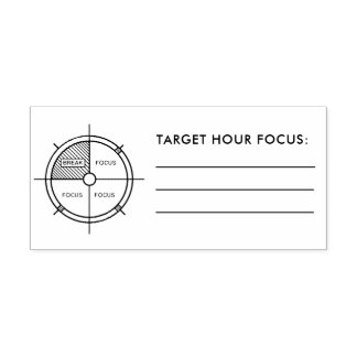 Tägliche Planer-Briefmarke für Zielstundenfokus Gummistempel