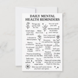 Tägliche psychische Erinnerungen Dankeskarte