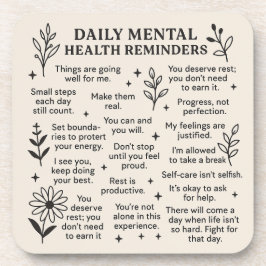 Tägliche psychische Erinnerungen Getränkeuntersetzer