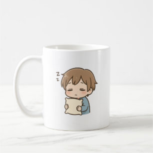 Tägliche Stimmung „Schläfrig“ Süße Chibi-Tasse Kaffeetasse