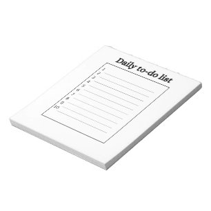 Tägliche To-Do-Liste Notizblock
