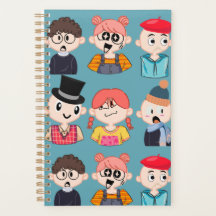 Täglicher Geek Chic Planer, süße Cartoon-Schule 