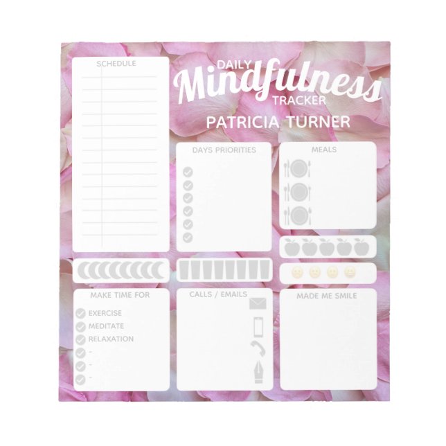 Täglicher Gewohnheitsgewohnheitstracker Dry Erase  Notizblock (Vorderseite)