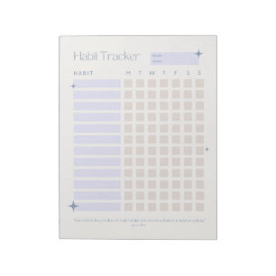 Täglicher Minimalistischer Habit Tracker Notizblock