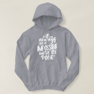 Täglicher Motivierend Satz l niedlicher Text grau Hoodie