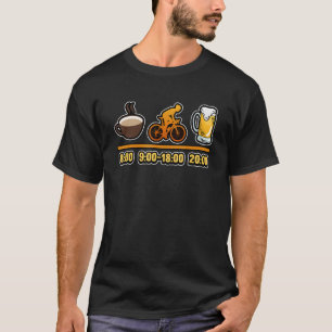 Täglicher Plan Coffee Bike Driving Beer Redewendun T-Shirt