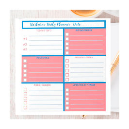 Täglicher Planer Einfach modern Beruflich Notizblock