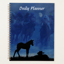 Täglicher Planer für zwei durchgekrönte Racehorse