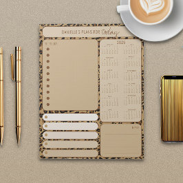 Täglicher Planer Leopard Print 2026 Notes to do Li Notizblock