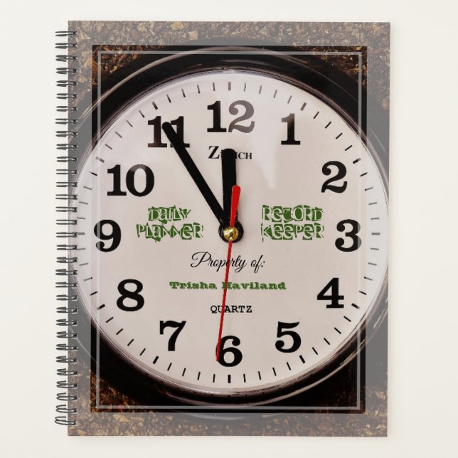 Täglicher Planer mit Uhrendesign und Fotos - HAMbW (Vorderseite)