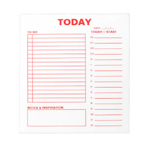 Täglicher Planer, um Minimalistisches Design aufzu Notizblock