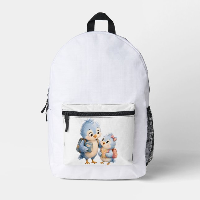 Täglicher Rucksack Little Blue Birds (Vorderseite)