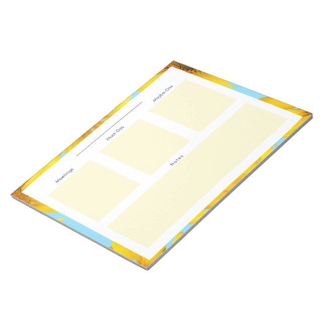 Täglicher Sonnenblumenplaner Notepad Notizblock (angewinkelt)