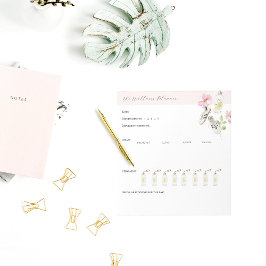 Täglicher Wellnessplaner mit Wassertracker Notizblock