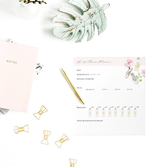 Täglicher Wellnessplaner mit Wassertracker Notizblock (Von Creator hochgeladen)