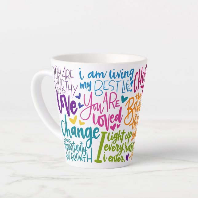 Tägliches Affirmation Milchtasse (Linke Ecke)