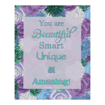 Tägliches Affirmation Poster - Schöne Smart Unique