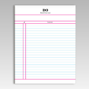 Tägliches Aufgabenliste-Notizbuch für Lehrer-Monog Notizblock