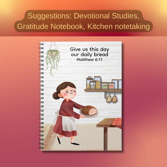 Tägliches Brot – Glaube und Dankbarkeit Notizblock (Give us this day journal)