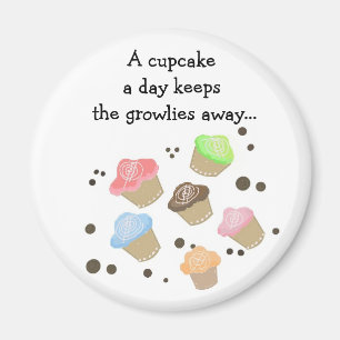 Tägliches Cupcake-Motto Magnet