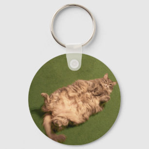 Tägliches die Miezekatze-Yoga Smoochie Mädchens Schlüsselanhänger