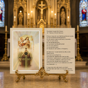 Tägliches Gebet für Priester von St. Therese Heili Visitenkarte
