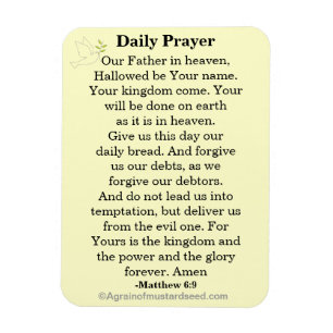 Tägliches Gebet Unser Vater NKJV Magnet