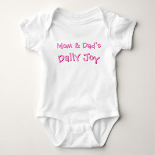 Tägliches Glück von Mama und Papa Baby-Mädchen-Bod Baby Strampler