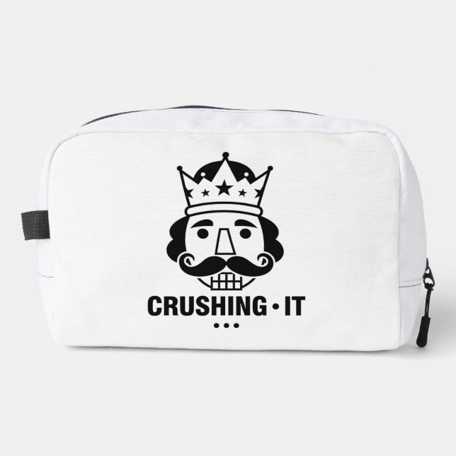 Tägliches Hustle-Mindset Motivational Crushing It  Waschbeutel (Vorderseite)
