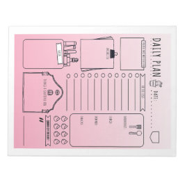 Tägliches Merkblatt für Planer Notizblock