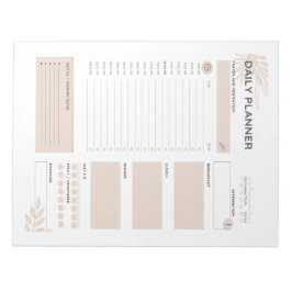 Tägliches Merkblatt für Planer Notizblock