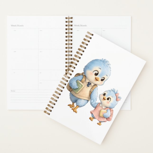 Tägliches Planer Notizbuch mit süßem Vogel (Anzeige)