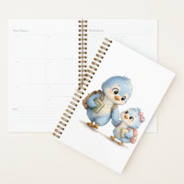 Tägliches Planungsnotizbuch Blaue Vogel Planer