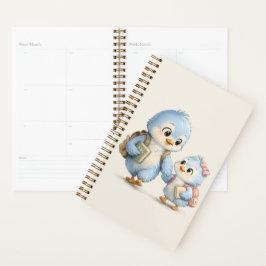 Tägliches Planungsnotizbuch Kleiner Blauer Vogel Planer