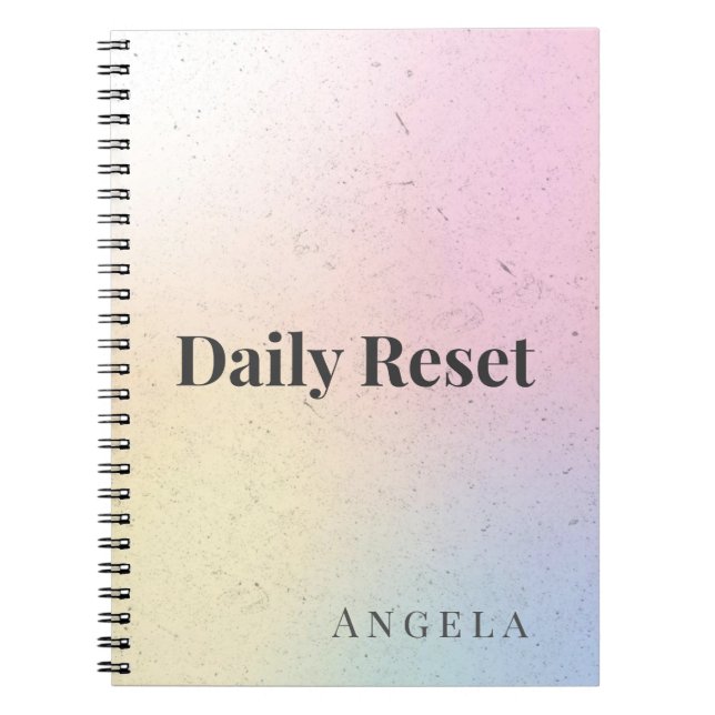 Tägliches Reset-Journal-Notizbuch Notizblock (Vorderseite)