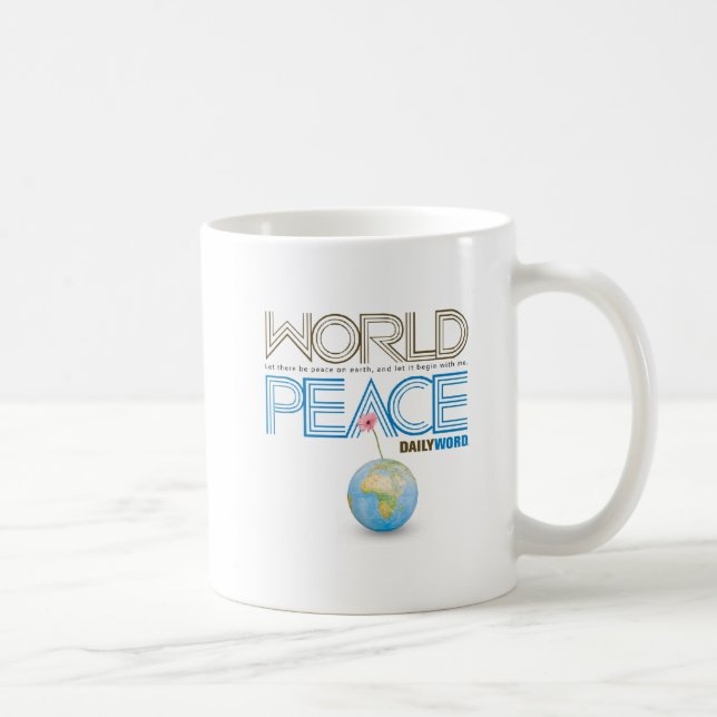 TÄGLICHES WORD® "Weltfrieden" Kaffeetasse (Rechts)