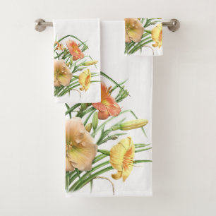 Taglilie Bouquet Badhandtuch Set