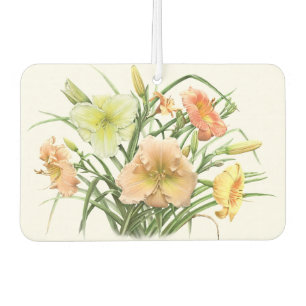 Taglilie Bouquet Botanischer Blumenentwurf Autolufterfrischer