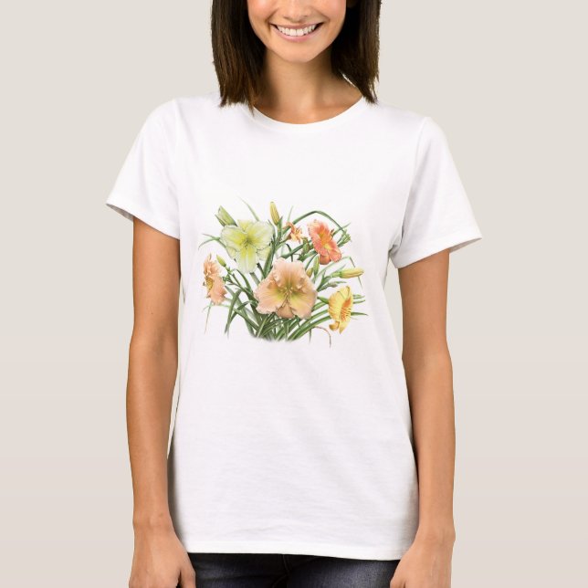 Taglilie Bouquet T-Shirt (Vorderseite)