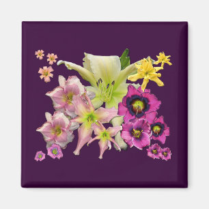 Taglilie-Collage Magnet
