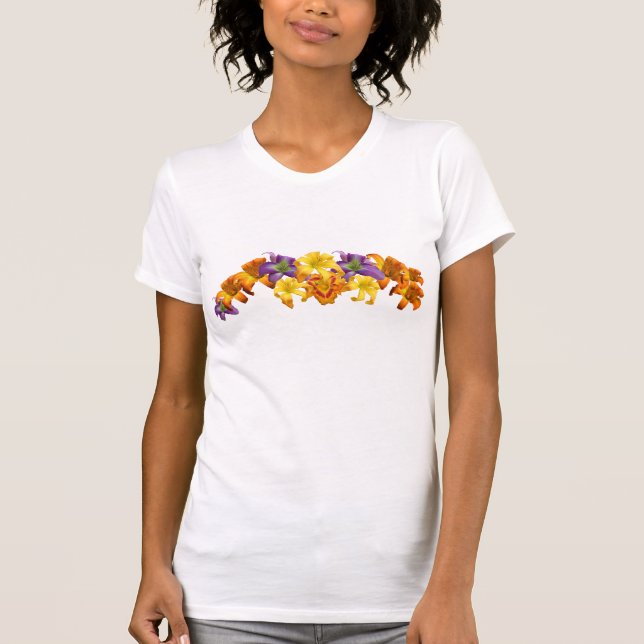 Taglilie-Collagen-T - Shirt (Vorderseite)