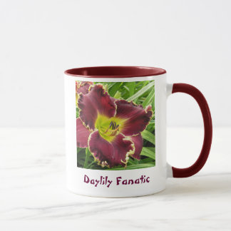 Taglilie-Fanatiker mit lila Blume Tasse