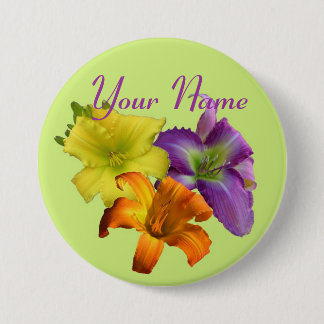 Taglilie-Knopf Button