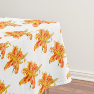 Taglilie Orange Aquarelltafel Tischdecke