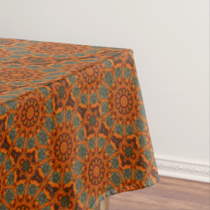 Taglilie-OrangeMandala Tischdecke