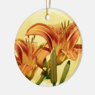 Taglilien - Hemerocallis Keramik Ornament